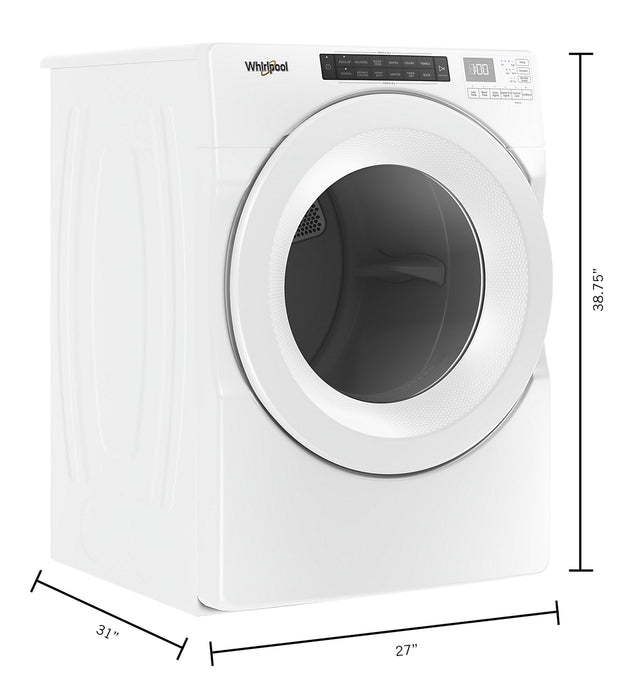 Sécheuse électrique Whirlpool de 7,4 pi³ - blanche - superposable - YWED5620HW