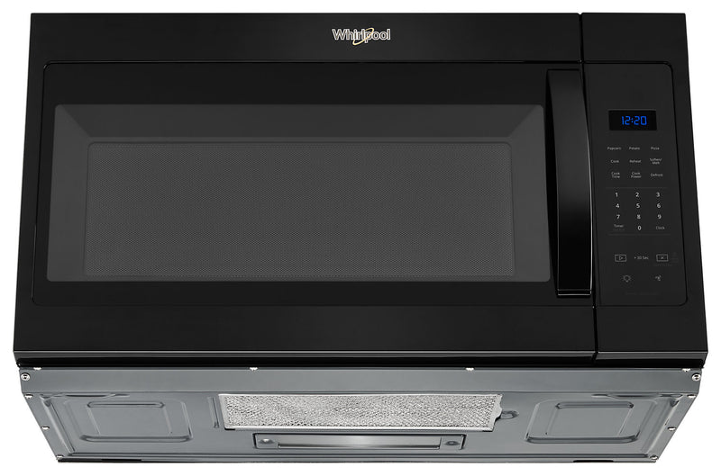 Four à micro-ondes à hotte intégrée Whirlpool de 1,7 pi³ avec cuisson à 900 W - noir - YWMH31017HB
