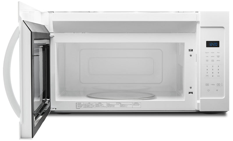 Four à micro-ondes à hotte intégrée Whirlpool de 1,7 pi³ avec cuisson à 900 W - blanc - YWMH31017HW