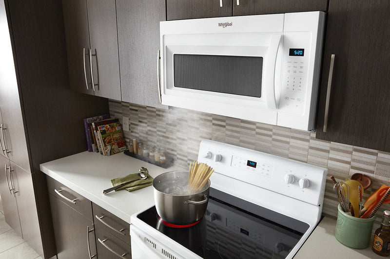 Four à micro-ondes à hotte intégrée Whirlpool de 1,7 pi³ avec cuisson à 900 W - blanc - YWMH31017HW
