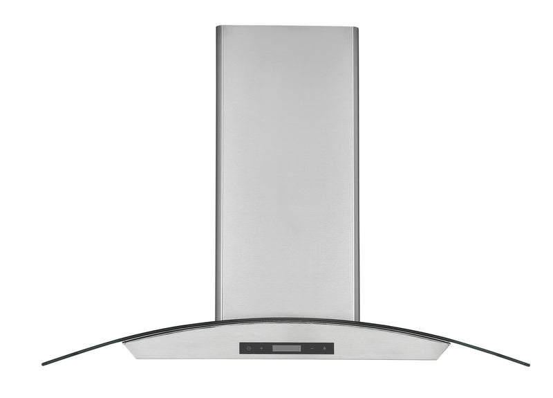 Hotte de cuisinière pour îlot Ancona IGCB636 de 36 po en verre et en acier inoxydable - AN-1406
