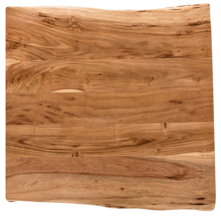 Table de bout rustique Agra de 24 po - brune et noire avec pattes en fer