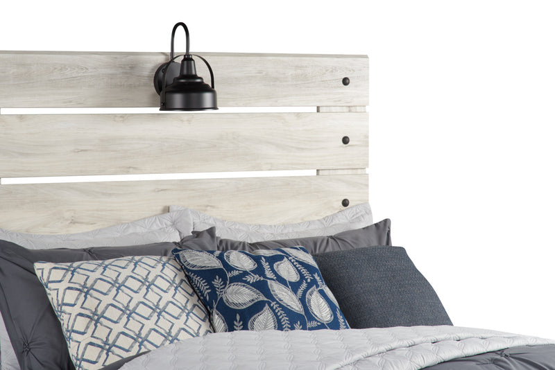 Lit de rangement Abby avec éclairage à DEL et ports USB, blanc - format lit double