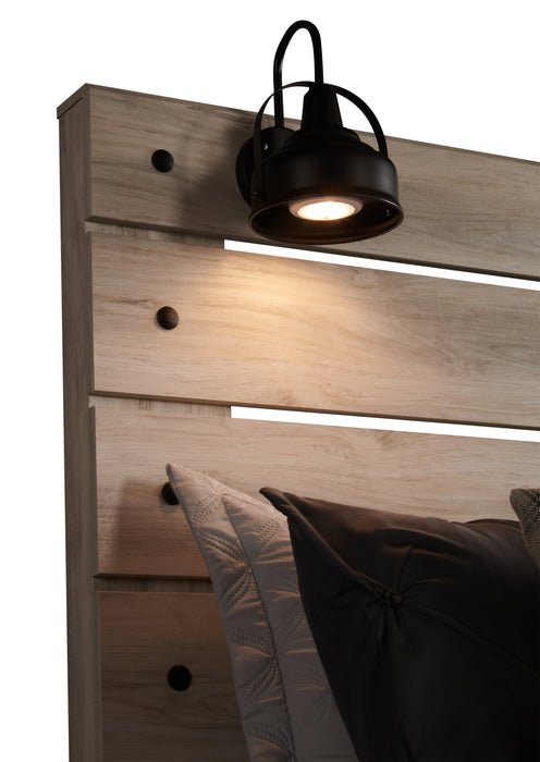 Lit de rangement Abby avec éclairage à DEL et ports USB, blanc - format grand lit