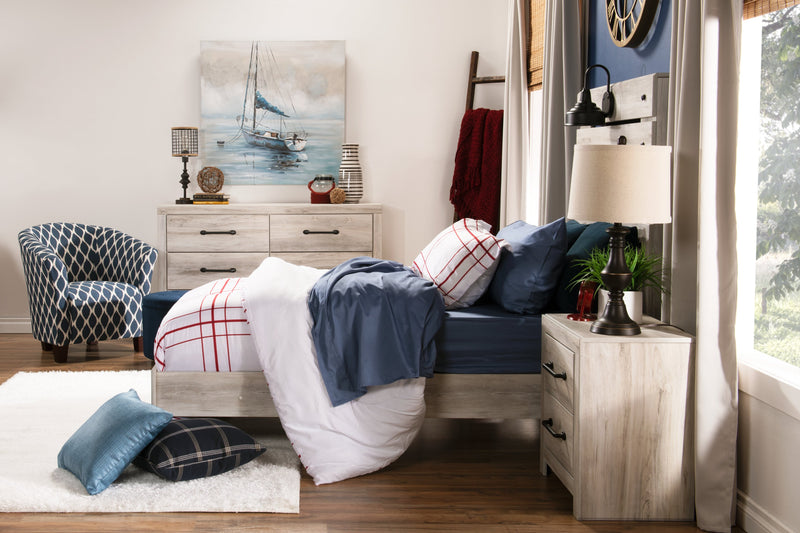 Table de nuit Abby de 21,8 po (L) x 24,5 po (H) à 2 tiroirs avec port USB - blanche