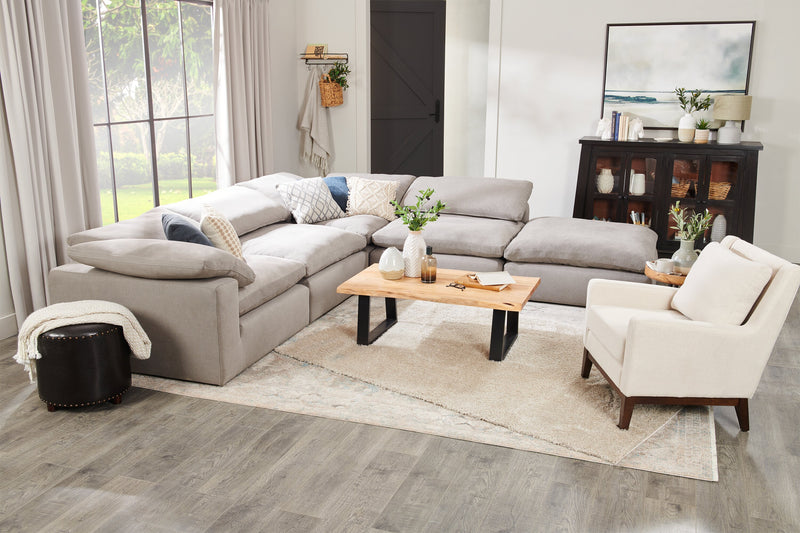 Table à café rustique Agra de 45 po - brune et noire avec pattes en fer