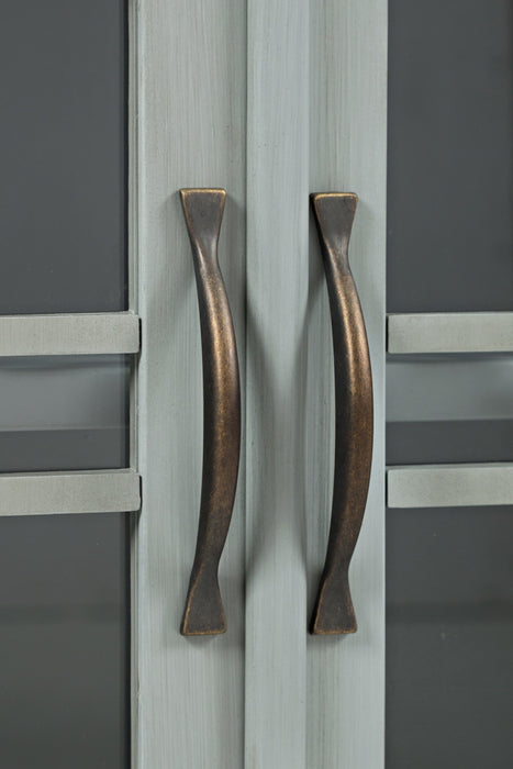 Armoire décorative Marseille de 32 po avec tiroir - gris antique