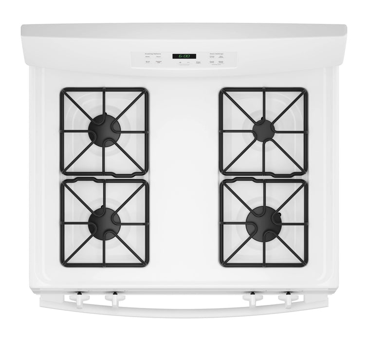 Cuisinière à gaz GE de 4,8 pi³ avec brûleur à mijotage précis et brûleur scellé sur la surface de cuisson - blanche - JCGBS60DEKWW