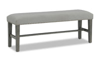  Banc de salle à manger Alto de 46 po (L) en tissu d’apparence lin - gris
