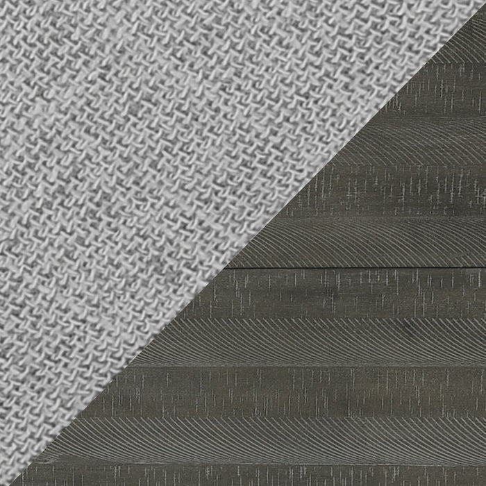 Ensemble de salle à manger Alto 6 pièces avec table, banc, rallonge de 65 po à 83 po (L), base à tréteaux et 4 chaises - gris