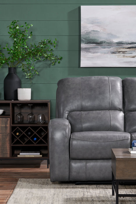 Desserte de salle à manger Amos de 45 po (L) avec rangement et support à vin intégré - brun vieilli