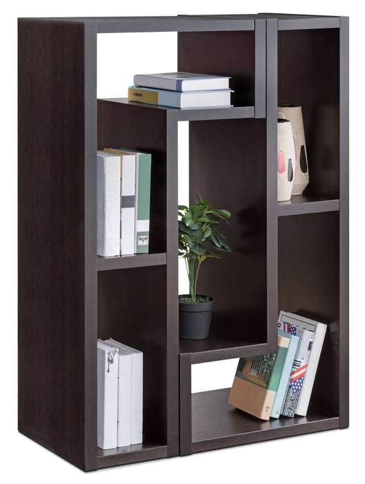 Meuble pour téléviseur moderne Vigo de 47 po à 94 po avec rangement et système de gestion des câbles pour téléviseurs jusqu’à 100 po - brun café