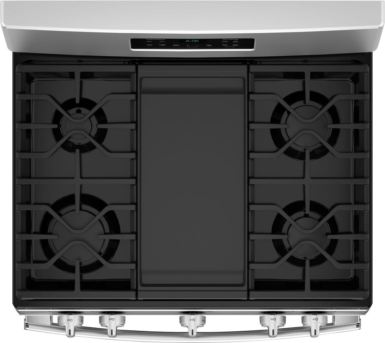 Cuisinière à gaz GE de 5 pi³ avec nettoyage à la vapeur et 5 brûleurs - acier inoxydable - JCGBS66SEKSS