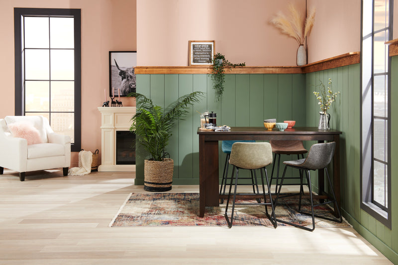 Table de salle à manger Astoria de 60 po (L) de hauteur comptoir avec tablettes intégrées - brune