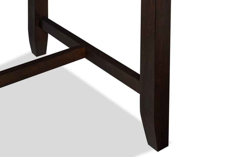 Table de salle à manger Astoria de 60 po (L) de hauteur comptoir avec tablettes intégrées - brune