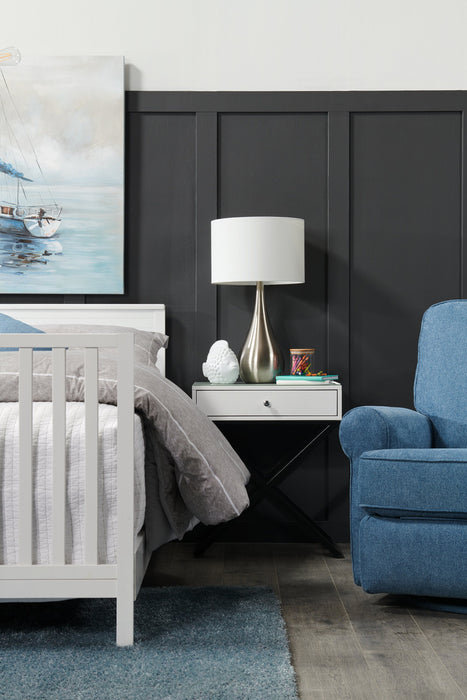 Lampe de table en forme de goutte Audrey de 21,75 po acier brossé