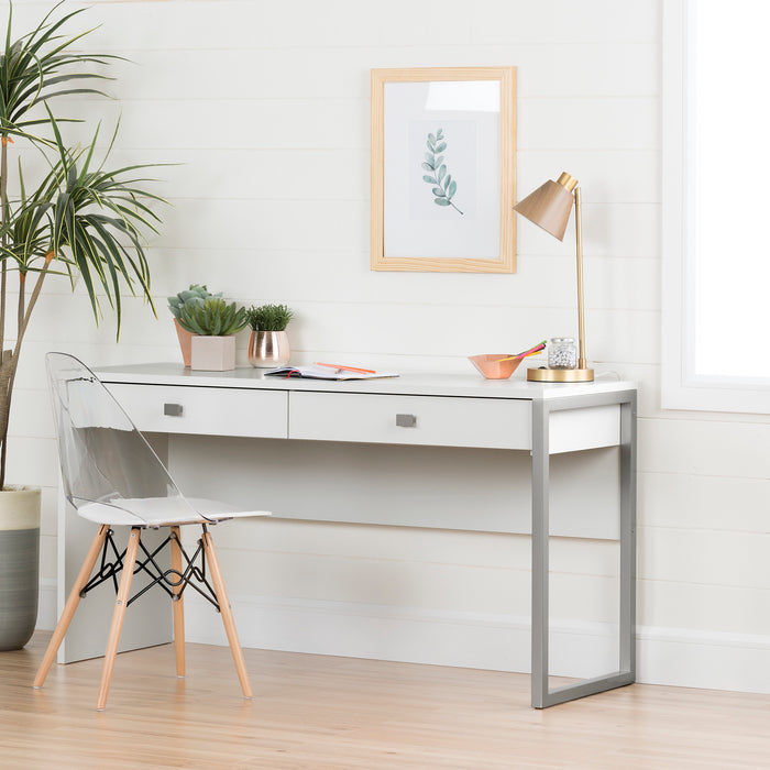 Chaise de bureau Annexe style tour Eiffel - blanc solide