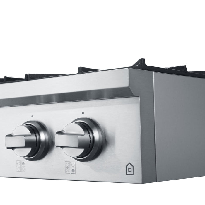 Surface de cuisson à gaz encastrée Ancona de 48 po de style commercial - AN-2162
