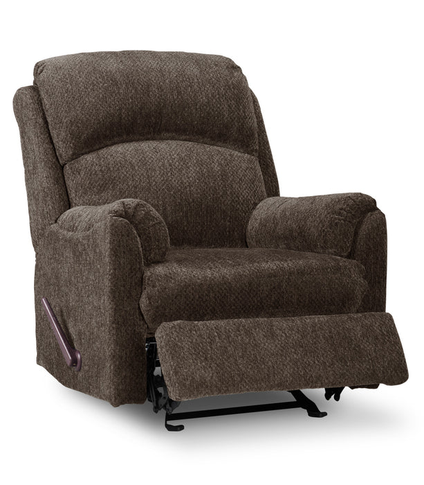 Fauteuil coulissant inclinable Baron de 32 po fabriqué au Canada en tissu de chenille - brun