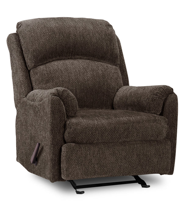 Fauteuil coulissant inclinable Baron de 32 po fabriqué au Canada en tissu de chenille - brun