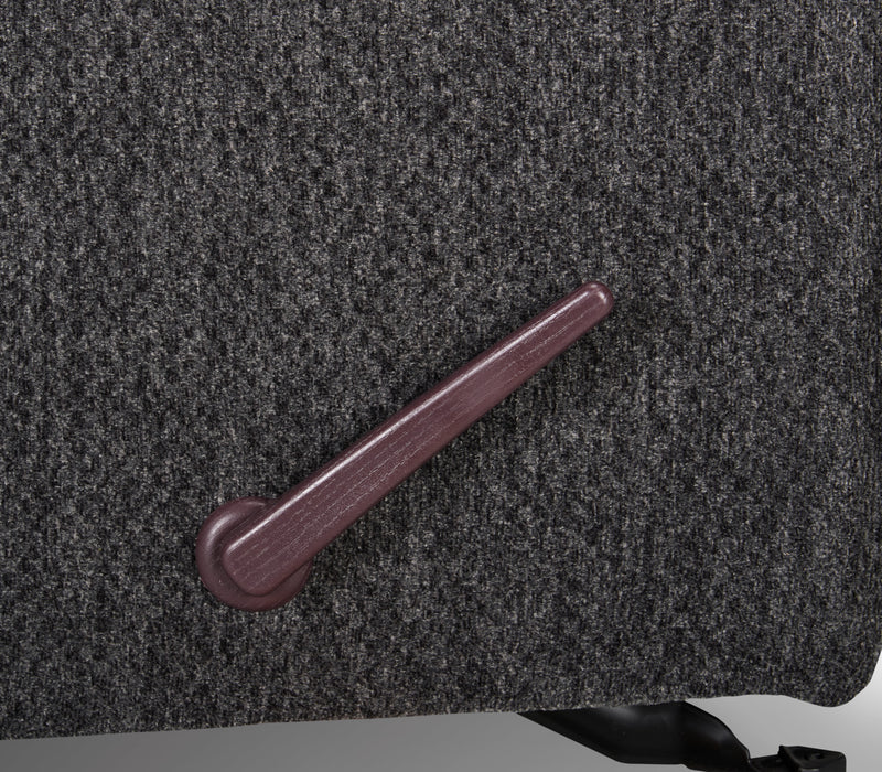 Fauteuil coulissant inclinable Baron de 32 po fabriqué au Canada en tissu de chenille - gris