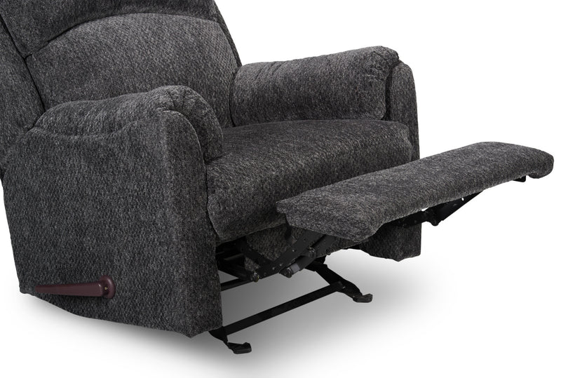 Fauteuil coulissant inclinable Baron de 32 po fabriqué au Canada en tissu de chenille - gris