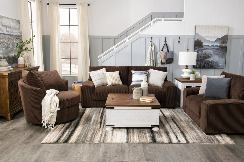 Table à café coffre rustique Benjy de 36 po avec rangement - bois deux teintes