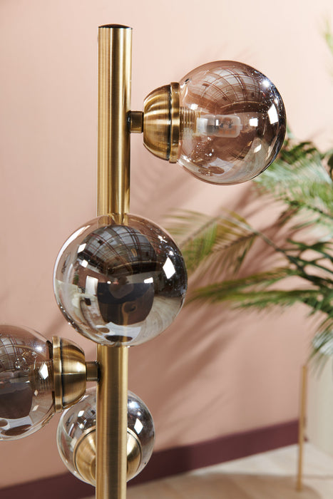 Lampe de table Bennie de 25,75 po noire et dorée à 4 ampoules