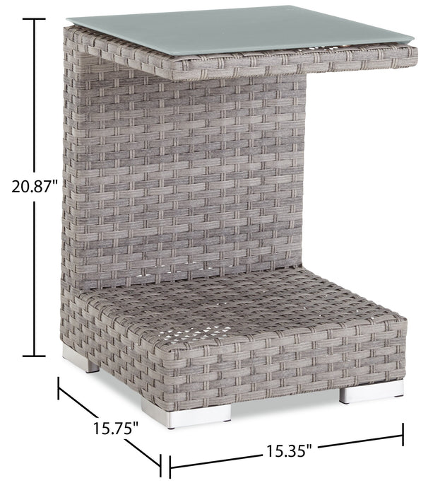 Ensemble de conversation Bermuda 6 pièces avec toit pour la terrasse à l’extérieur - osier en résine tressé à la main, résistant aux rayons UV et aux intempéries - gris