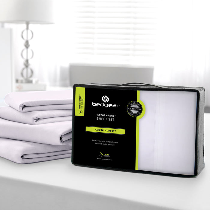 Ensemble de draps Hyper-CottonMC BEDGEARMC pour lit simple très long - blanc optique
