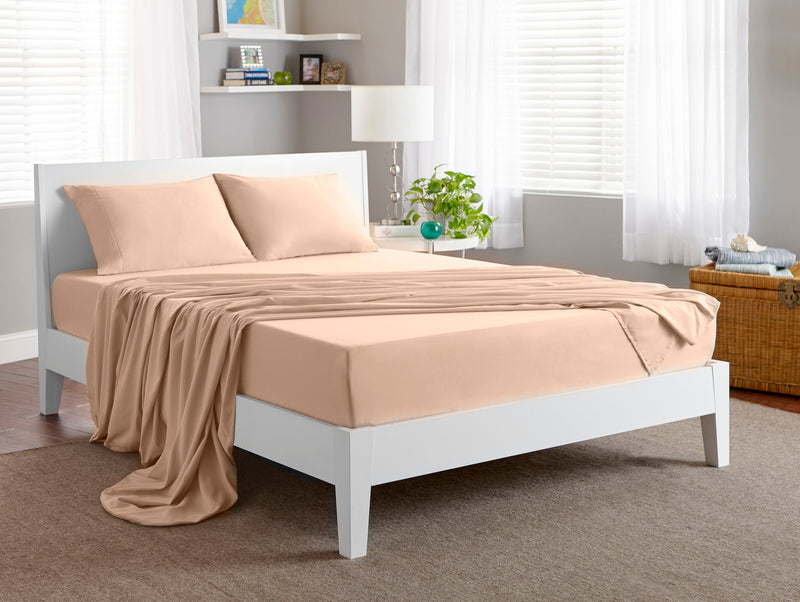 Ensemble de draps Basic BEDGEARMD 3 pièces pour lit simple - sable