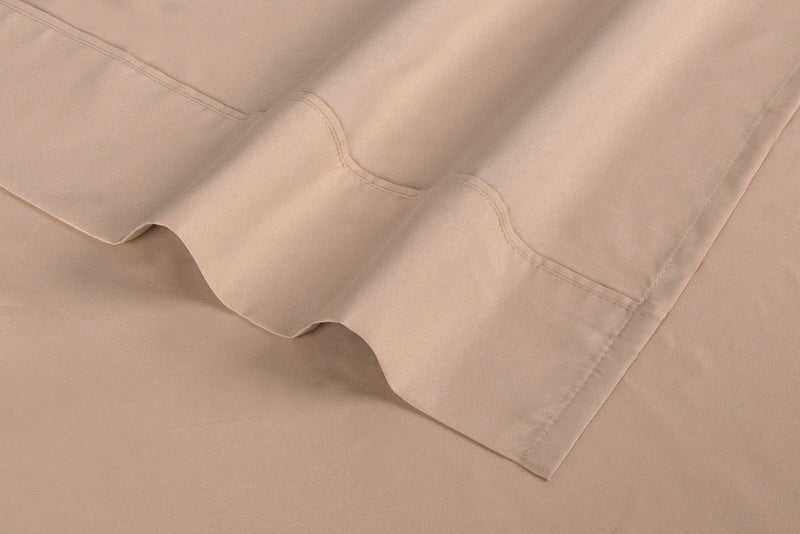 Ensemble de draps Basic BEDGEARMD 4 pièces pour très grand lit - sable