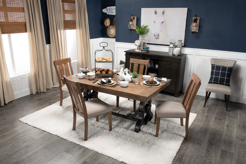 Chaise de salle à manger Bree en tissu de cuir végétalien - taupe