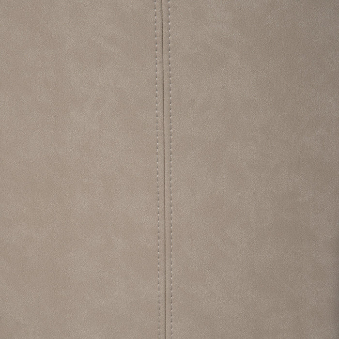 Chaise de salle à manger Bree en tissu de cuir végétalien - taupe