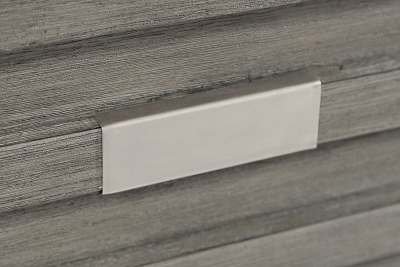 Table de bout rustique Bronx de 24 po avec rangement et tablette - bois gris