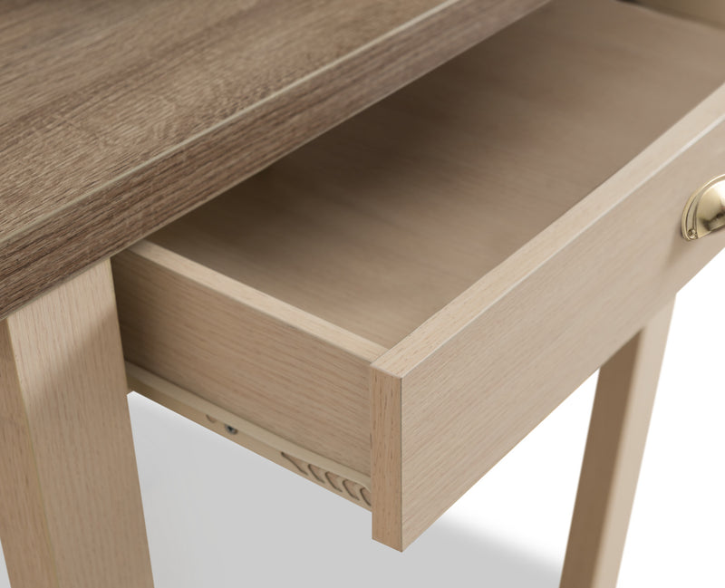 Table de bout moderne Arika de 31 po avec rangement et tablette - ivoire 