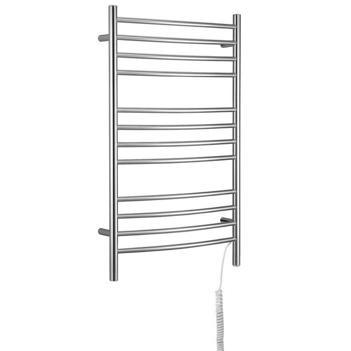 Porte-serviettes chauffant électrique Lustra d’Ancona 12 barres courbées, câblé et branché - AN-5342