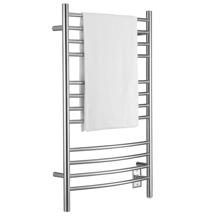 Porte-serviettes chauffant électrique Lustra d’Ancona 12 barres courbées, câblé et branché - AN-5342