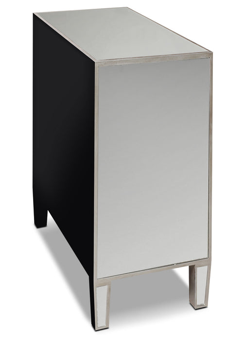 Armoire décorative somptueuse Enna de 32 po avec tiroir - argenté antique