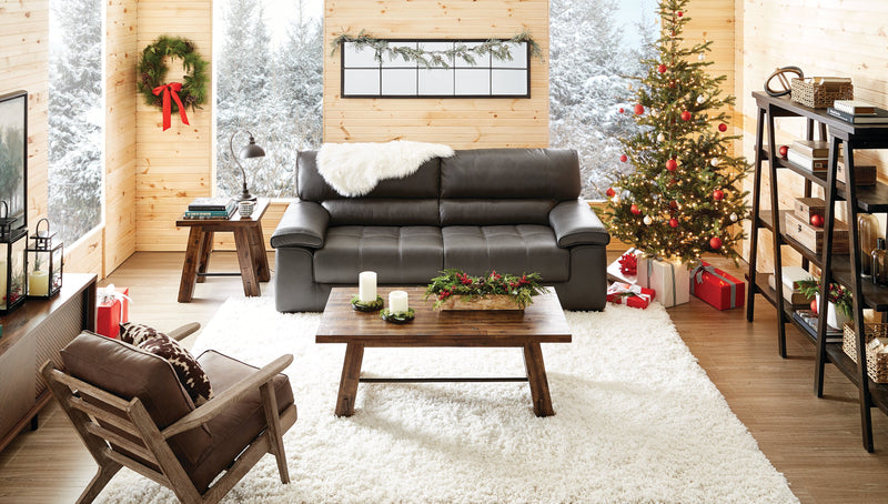 Bibliothèque échelle ouverte Calistoga de 72 po à 3 tablettes - anthracite vieilli