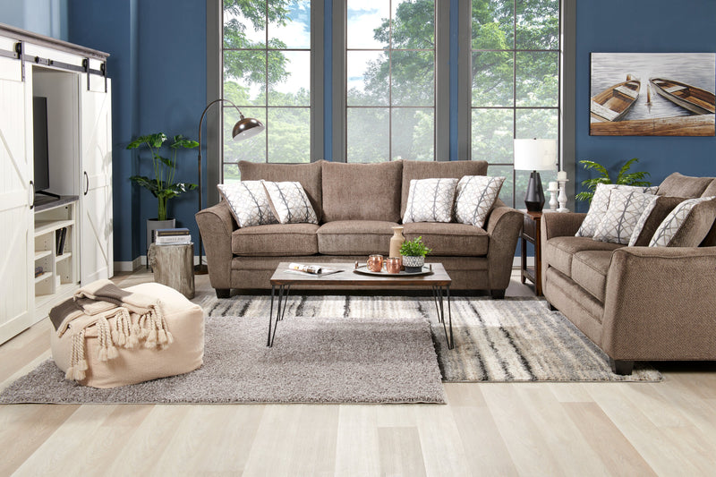 Table de fauteuil rustique Casey de 16 po avec rangement et tablette - bois brun