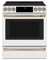 Cuisinière intelligente électrique Café de 5,7 pi³ avec convection européenne véritable et grilles autonettoyantes - blanc mat - CCES700P4MW2