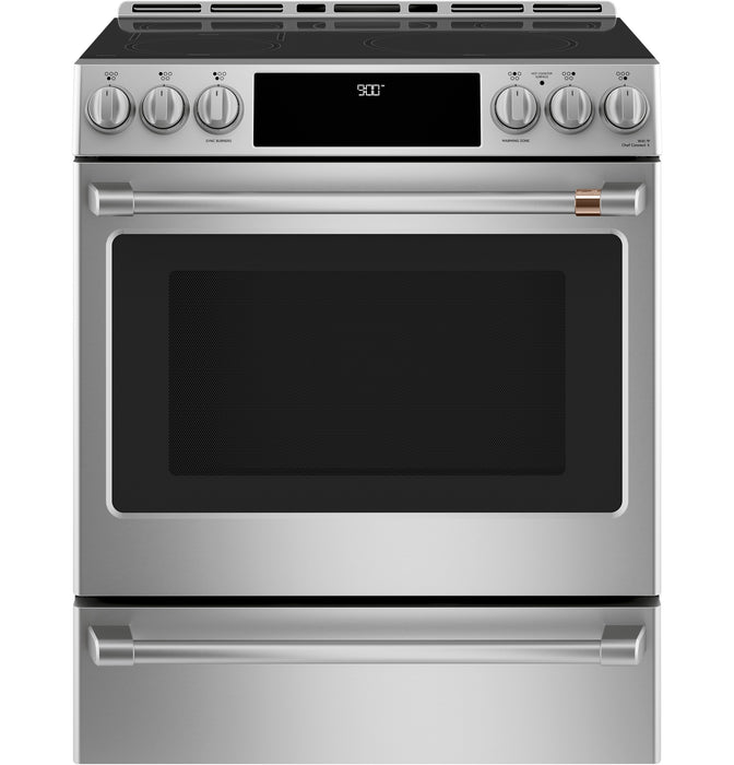 Cuisinière intelligente à induction Café de 5,7 pi³ avec convection européenne véritable et grilles autonettoyantes - acier inoxydable - CCHS900P2MS1