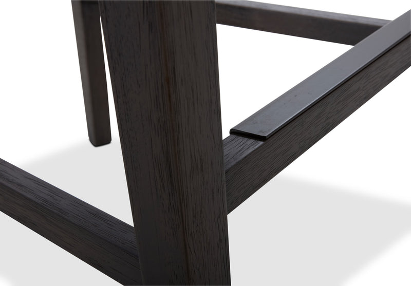 Tabouret bar Quinn en tissu de cuir végétalien - gris