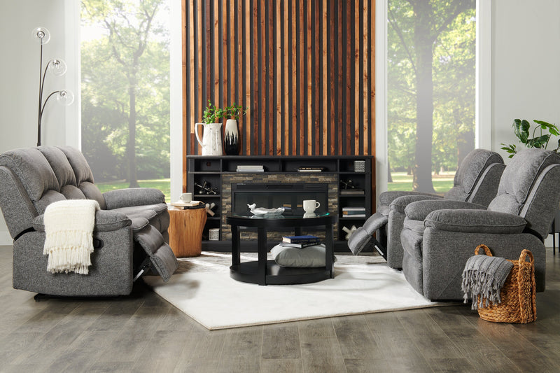 Sofa inclinable Chandler de 82 po en tissu de chenille - gris