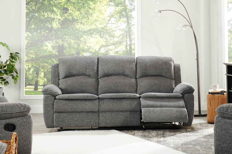 Sofa inclinable Chandler de 82 po en tissu de chenille - gris