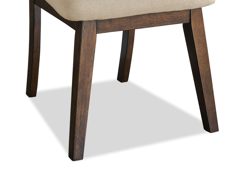 Chaise de salle à manger Chelsea en tissu d’apparence lin - taupe