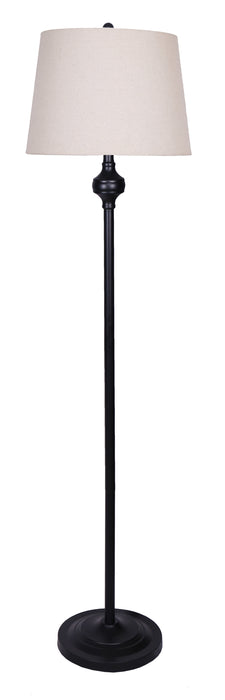 Ensemble 3 lampes Ciara traditionnelles noir mat, 2 lampes de table et 1 lampe à pied