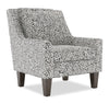 Fauteuil d’appoint club Sofa Lab personnalisable de 29 po fabriqué au Canada en tissu avec pattes en bois - Onyx multicolore