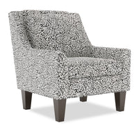  Fauteuil d’appoint club Sofa Lab de 29 po fabriqué au Canada en tissu avec pattes en bois - Onyx multicolore 